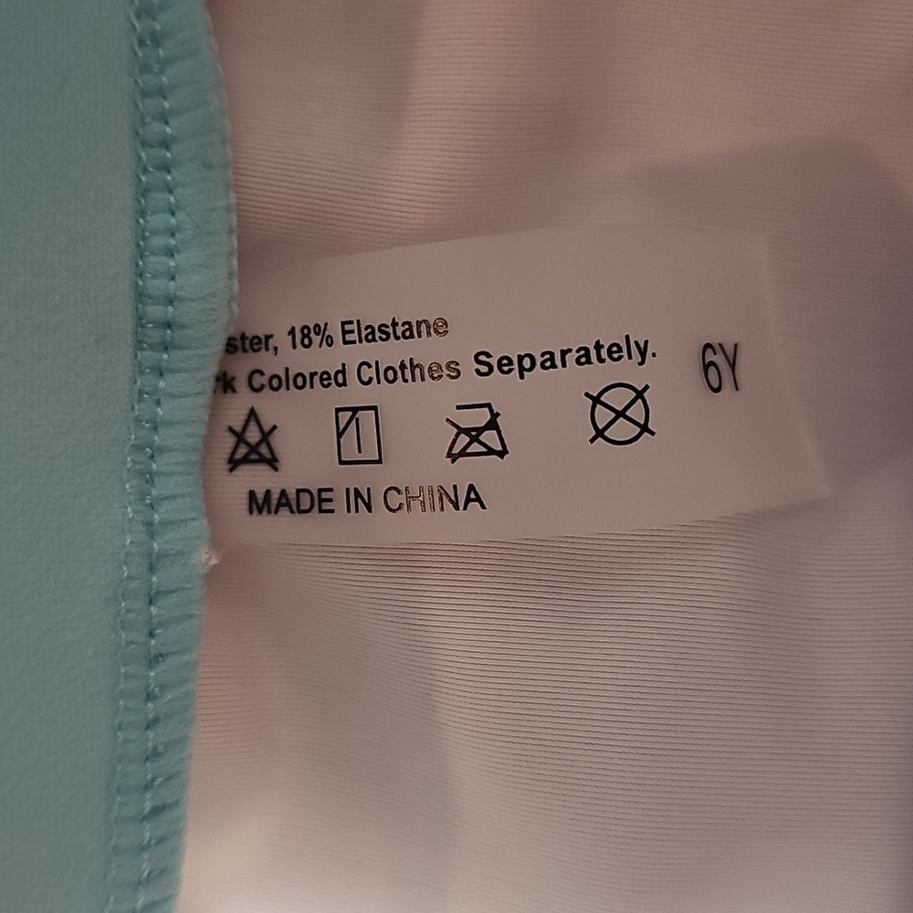 Kids Rashguard Swim Set - Pink and Blue Size 6 - Picture 2 of 5